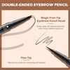 LOKFAR Microblading Eyebrow Pen, 2-In-1 Dual-Ended Waterproof Eyebrow Pencil with