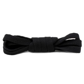YANGZI Shoelaces, Black, Shoelaces, Elastic 39.4 inches (100 cm), Flat Lace, Suitable for Sneakers 1 Pair