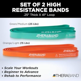 THERABAND Banda de Alta Resistencia, Bandas elásticas para Mejorar la flexibilidad, rehabilitación de Lesiones y Entrenamientos de Cuerpo Completo, Ba