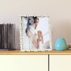 8x10 Picture Frame with Pearl for Wedding, Silver Plated Photo
