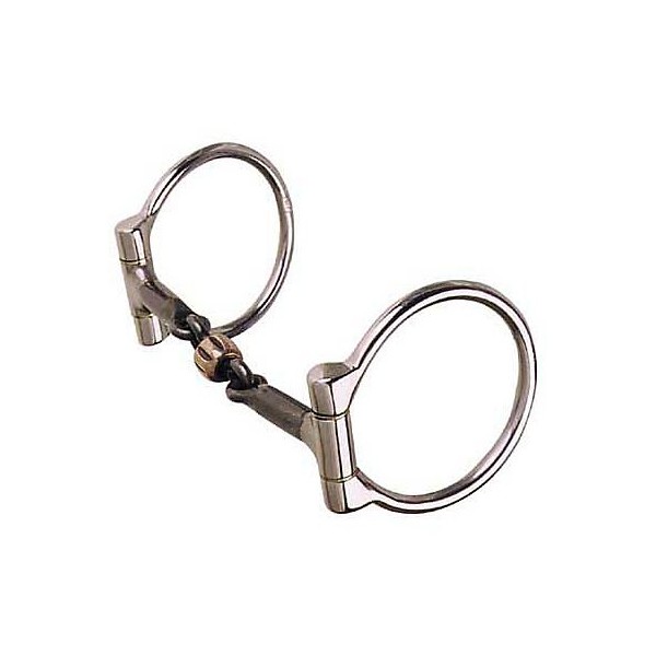 Reinsman 252 Offset Dee Snaffle with 3-Piece Copper Roller; Stage A