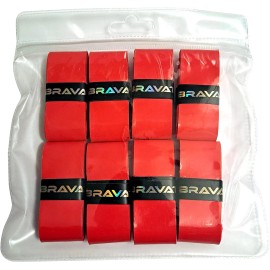 Bravatto Pro Foosball Table Handle Wraps. Tournament Quality. 8-Pack: Red