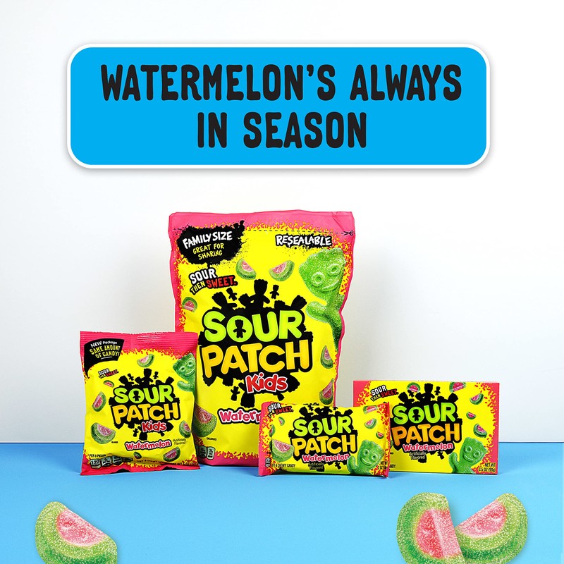 SOUR PATCH KIDS Watermelon Soft & Chewy Candy, Share Size,