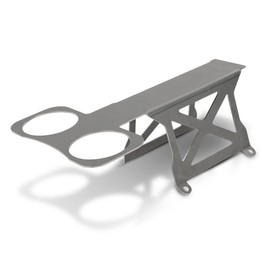 CROSSDESIGN 5" Tall Tunnel Mount Stand Drink Cup Holder Compatible with B&M Ratchet Shifter Mega Shifter TCI Silver