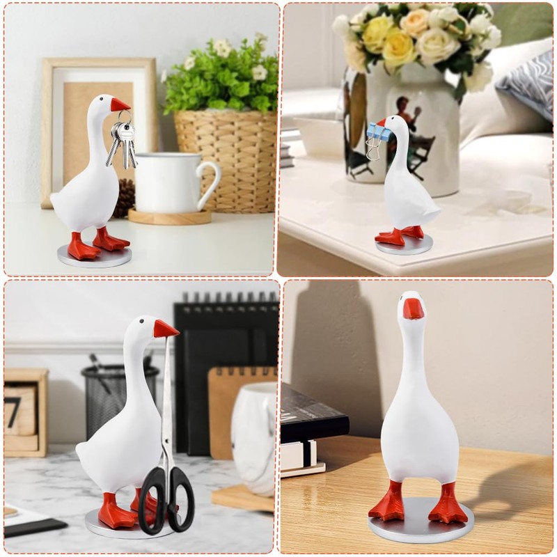 Desk Goose 7 inch - Desktop Goose Statue w/Base -