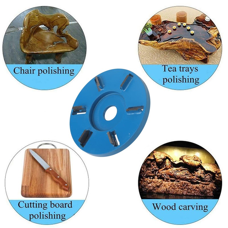 Tree Stump Sander 6 Teeth Wood Carving Disc Steel Angle