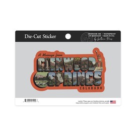 Die Cut Sticker Glenwood Springs, Colorado, Large Letter Scenes, Contour Vinyl Sticker 3 to 6 inches, (Waterproof Decal for Cars, Water Bottles, Laptops, Coolers), Large