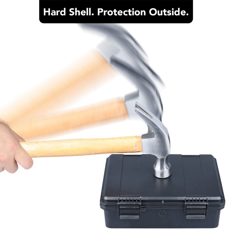 Lykus HC-2120 Mini Hard Case Dry Box with Foam Insert,