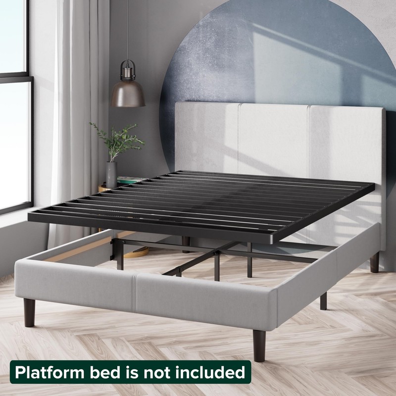 ZINUS Queen Quick Lock Bunkie Board, Box Spring & Bed