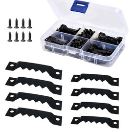 Gotetiso Pack of 100 Picture Frame Holders with 200 Screws Picture Hangers Prong Hanger Picture Hooks Black Frame Hanger Sawtooth Hanger 2 Sizes with Compartment Box