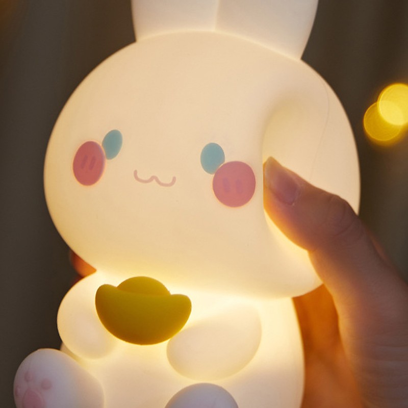 Rabbit Patting Light Silicone Lovely Adjustable Brightness Small Bunny Bed