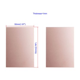 Aoje-Link Double Sided Copper Clad PCB Laminate Circuit Board, FR-4 Glass Fiber, 70 x 50 x 1mm, 10pcs