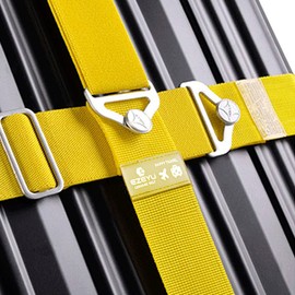 HOLLY TRIP Luggage Straps, Heavy Duty Elastic Adjustable Travel Bag Packing Belt Security Strap for 24"-30" Baggage Suitcase, Yellow