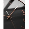 Stephanie Imports Modern Minimalist Rose Gold on Black Silent Wall