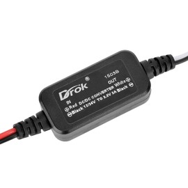DROK 12v Power Supply, DC 8-32V to 3.3V 3A Step Down Converter, 24V 12V Buck Converter DC to DC Converter, DC Voltage Regulator Step Down Transformer for Vehicle Car Truck RV Solar Panels