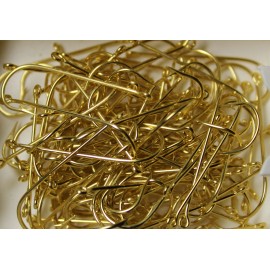 Mustad Vintage Mustad 3260B size 4 Gold Aberdeen Hooks Made In Norway Mustad & Son USA