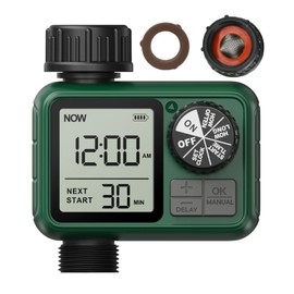 Sprinkler Timer, XinFuture Water Timer, Programmable Garden Hose Timer with Rain Delay, Manual& Automatic Watering System, Waterproof Digital Irrigation Controller Watering Lawn Evenly&Efficiently