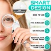 Pocket Magnifying Glass Keychain with Light – Folding Keychain Magnifier