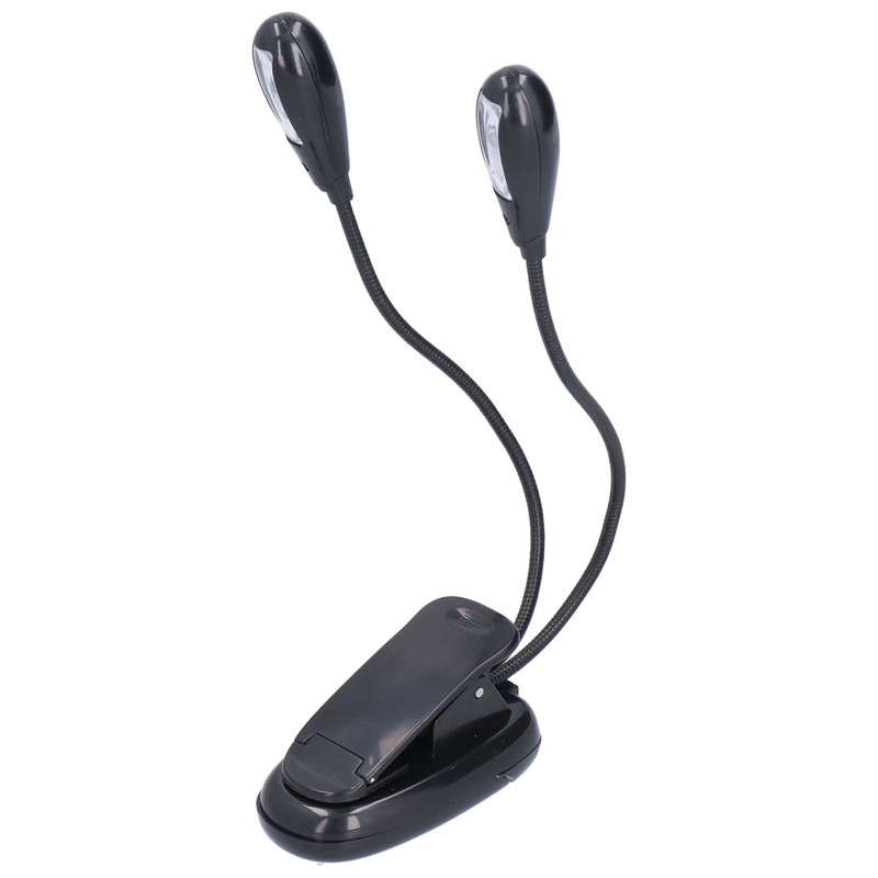 LED Book Light Eye Protecting 360° Rotatable White Light Double