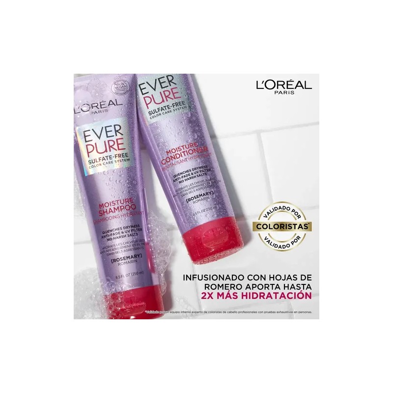L’Oréal Paris Shampoo Ever Pure Moisture sin Sulfatos 250ml