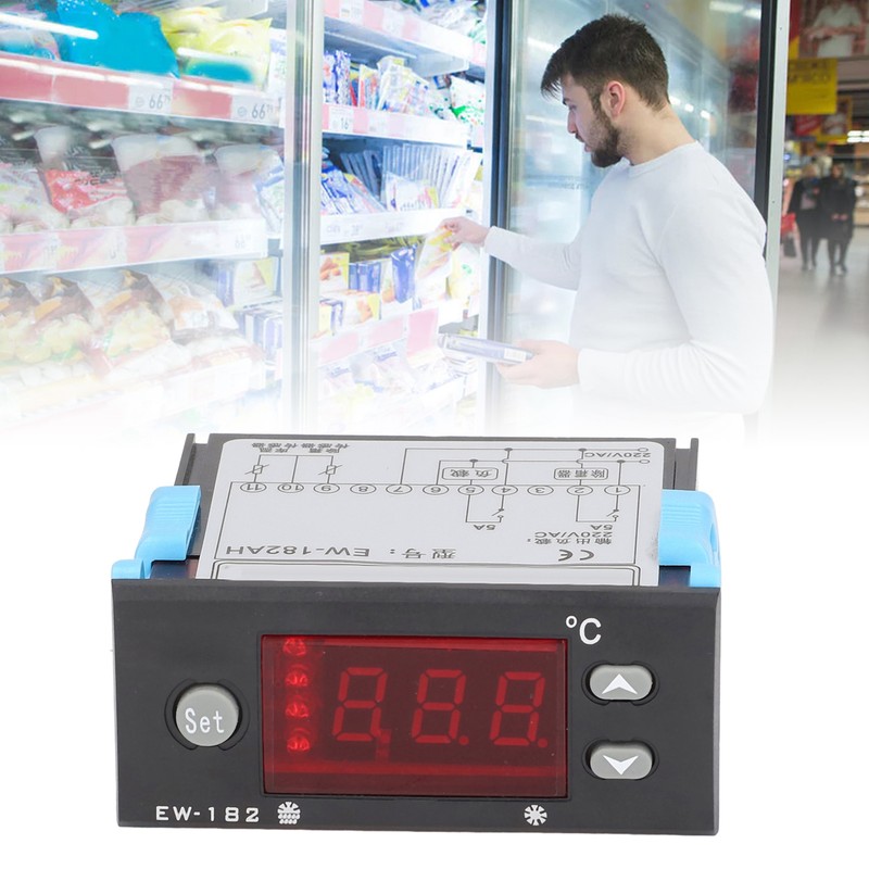 Digital Temperature Controller Dual Sense Line Temperature Defrost Sensor Thermostat