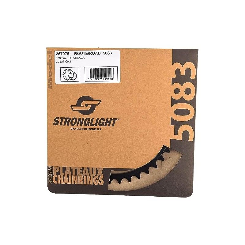 Stronglight Unisex - Adult Chainring 08324899 Chainring, Black, 44 Teeth