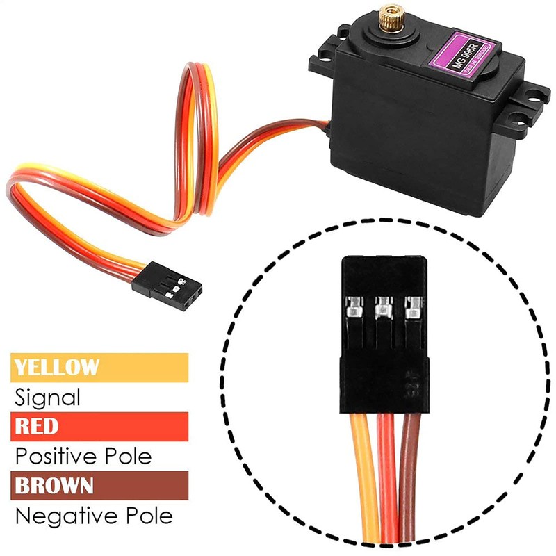 VIPMOON 4 Pack MG996R Servo Motor Kit Metal Gear Torque
