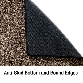 Eurow Trek N' Clean Microfiber Traction Floor Mat, Tan and Brown, 36 by 23.5 Inches