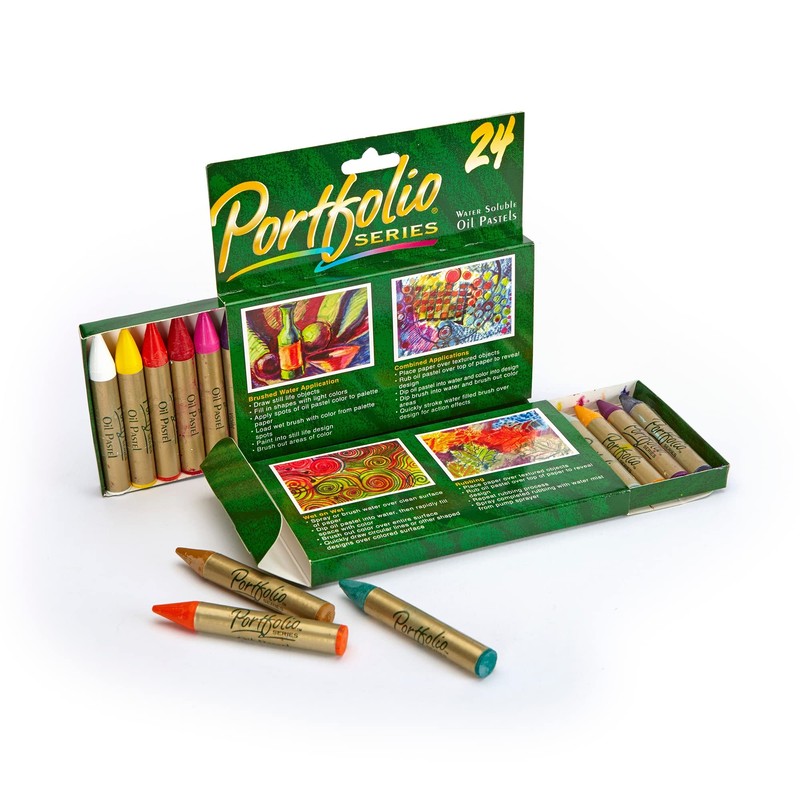 Crayola Portfolio Series Oil Pastels, Water Soluble, 24 Count, Colors