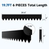 19.7Ft.Galvanized Steel Landscape Edging(6-Pack)-6"x39.4" Metal Garden Edging,7 Clips&Gloves,Hammer-in,No Dig,Rustproof,for Landscaping,Tree