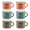 Quid Frappe Deco Set of 6 Assorted Ceramic Mugs, 8