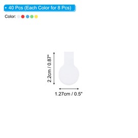 PATIKIL 40 Pcs Cable Labels, 0.5 x 0.87 Inch Wire Labels Writable Cord Labels Tags Wire Tags Markers for Electronics Computers Cable Reusable Management, 5 Color