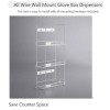 Noble 3-Tier Design Glove Box Holder White Wire Wall-Mount Saves