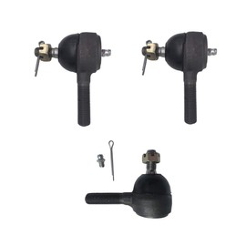 BeAcc Club Car Golf Cart Tie Rod End with with Grease Fitting Fits on Club Car DS Golf Carts (1976-2008) (Set (2pc Left 7540 and 1pc Right 7539))