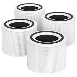 P350 Replacement Filter for LEVOIT Core P350 Air Purifier, Pet Care True HEPA Filter Replacement, Part # Core P350-RF, 4 Pack