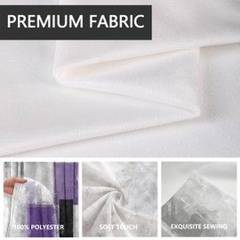 AAtter Purple Grey and Black Window Curtain Abstract Gray White Lavender Geometric Lilac Violet Silver Living Room Bedroom Window Drapes Treatment Fabric 1 Pair Home Decor, 52" W x 63" L, Modern