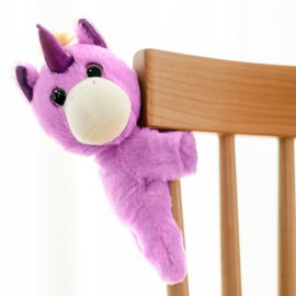 Unicorn Slap Bracelets Stuffed Animals - Plush Toy for Kids and Teens, Toddler Bed and Stroller Toys, Purple,8.5"