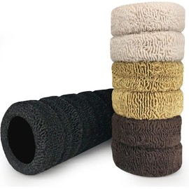 Stretch Seamless Terry Cloth Hair Elastics Ponytail Holders Knit Hair Scrunchies for Thick Hair, Hair Accessories for Women, Girls, Kids - 12 Pcs (Multiple colors, One size)