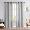 jinchan Grey Linen Textured Curtains 96 Inch Long 2 Panels