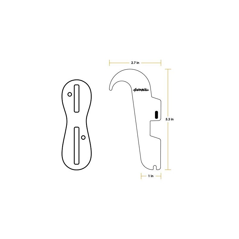 Shepps GNARWALL Concealed Acrylic Surfboard Wall Mount - For Shortboard,