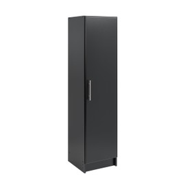 Prepac Elite Functional Wall Mount Shop Cabinet with Adjustable Shelf, Simplistic Narrow 1-Door Garage Cabinet 16" D x 16" W x 65" H, Black, BEB-1664