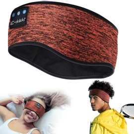 LC-dolida Sleep Headphones Bluetooth Headband, Headband Headphones Wireless Earphones Built in Speakers for Side Sleepers, Sleeping Headphones Sleep Earbuds Gifts for Men Women Kids Teens
