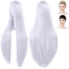 CaseEden 6128 Premium Cosplay Wig, Smooth, Long Hair, 39.4 inches