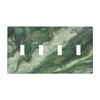JDAKHD Light Switch Cover Plate Green Marble-Like Texture with Abstract