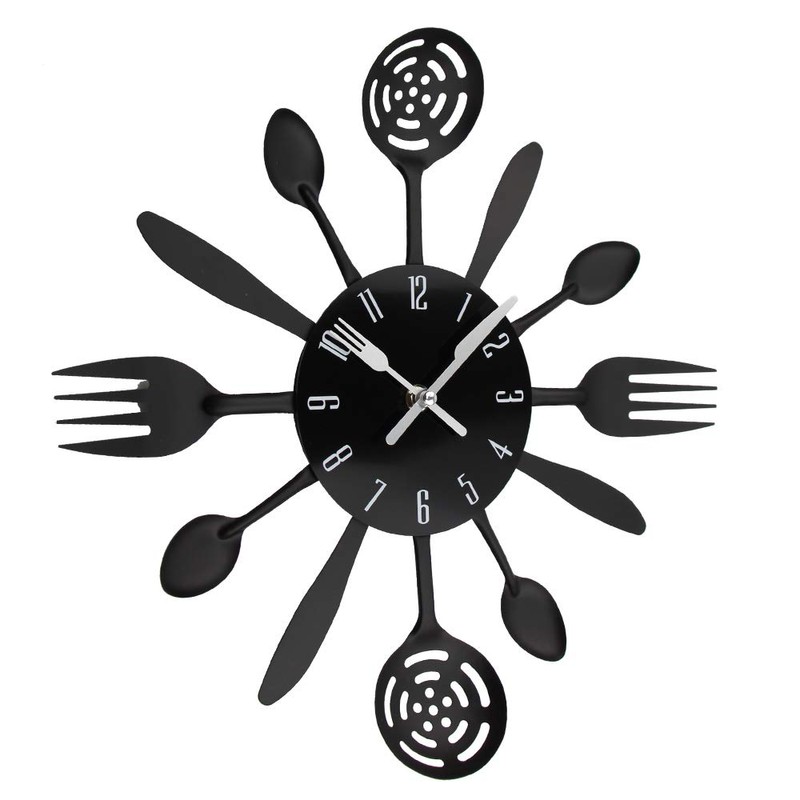 Timelike Kitchen Cutlery Wall Clock with Forks and Spoons for