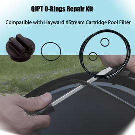 QJPT CCX1000G O-Ring Repair Kit Compatible with Hayward CCX1000G XStream Cartridge Filter Tank,CCX1000G Body Oring Fits CC1000, CC1500, CC2000 Series Pool Cartridge Filters (Black)