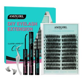 Natural Lash Clusters Left&Right Eyelash Clusters 200pcs C Curl Wispy Cluster Lashes DIY Individual Lashes Extension Thin Band Cluster Eyelashes Extensions(60D,10Pairs Mix9-18mm)