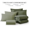WRENSONGE Olive Green Full Size Comforter, 7 Pieces Soft Dark