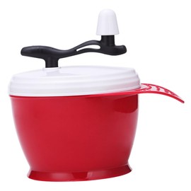 MERRYHAPY Salon Hair Dyeing Bowl Semi-Automatic Mixing Bowl for Stylists Hair Coloring Tool Red