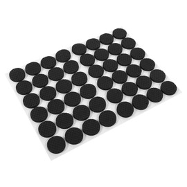 Tefola 48Pcs Negro Antideslizante Autoadhesivo Protectores de Suelo Muebles Sofá Mesa Silla Pies de Goma Almohadillas